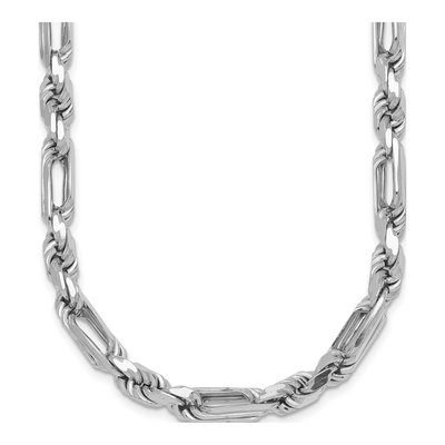 Sterling Silver 5.8mm Figaro Rope Chain