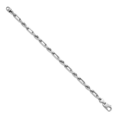 Sterling Silver 5.5mm Figaro Rope Chain Bracelet – view 3