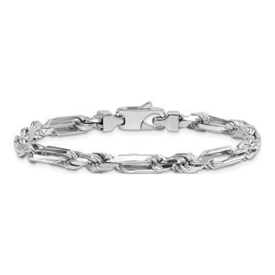 Sterling Silver 5.5mm Figaro Rope Chain Bracelet – view 4