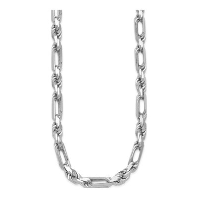 Sterling Silver 7.9mm 20-inch Figaro Rope Chain – view 3