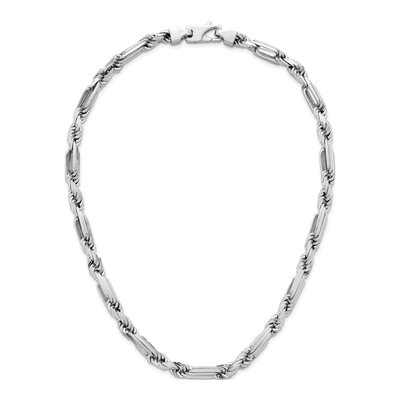 Sterling Silver 7.9mm 20-inch Figaro Rope Chain – view 5