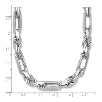 Sterling Silver 7.9mm 20-inch Figaro Rope Chain – view 6