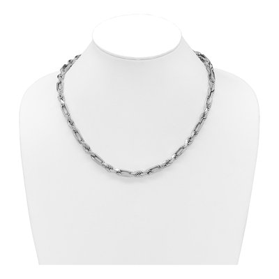 Sterling Silver 6.6mm Figaro Rope Chain – view 4