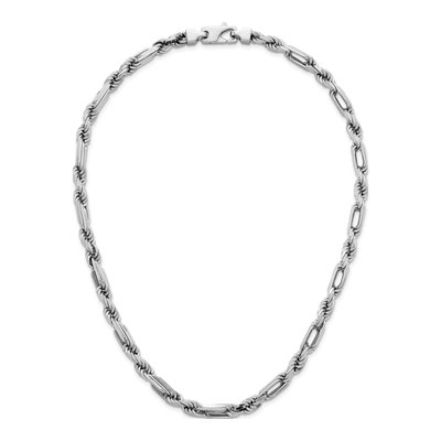 Sterling Silver 6.6mm Figaro Rope Chain – view 5