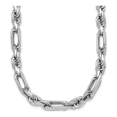 Sterling Silver 6.6mm Figaro Rope Chain