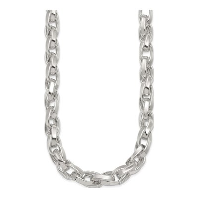 Sterling Silver 8.7mm Double Twisted Link Chain – view 3
