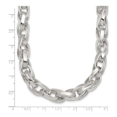 Sterling Silver 8.7mm Double Twisted Link Chain – view 6