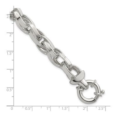 Sterling Silver 10mm Twisted Double Link Chain Bracelet – view 6