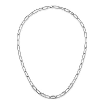 Sterling Silver 5.3mm Paperclip Chain – view 5