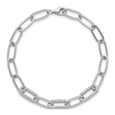 Sterling Silver 5.3mm Paperclip Chain Bracelet – view 5