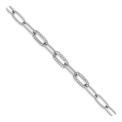 Sterling Silver 5.3mm Paperclip Chain Bracelet
