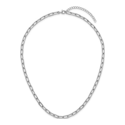 Sterling Silver 4.1mm Twisted Paperclip Link Chain – view 5
