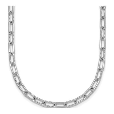 Sterling Silver 4.1mm Twisted Paperclip Link Chain