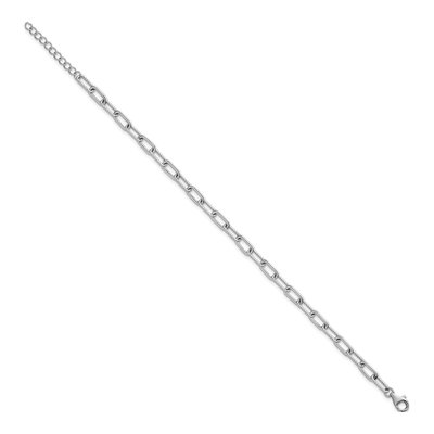 Sterling Silver 4.1mm Twisted Paperclip Chain Bracelet – view 3