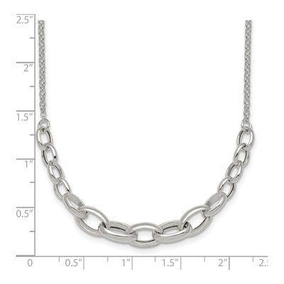 Sterling Silver 7.1mm Fancy Cable Graduated Link Chain – view 6