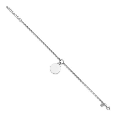 Sterling Silver 2.6mm Round Disc Rolo Chain Bracelet – view 3