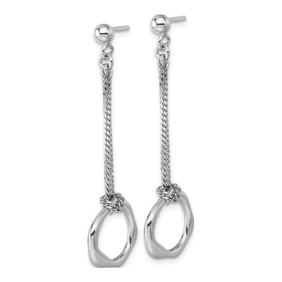 Sterling Silver Abstract Dangle Earrings – view 3