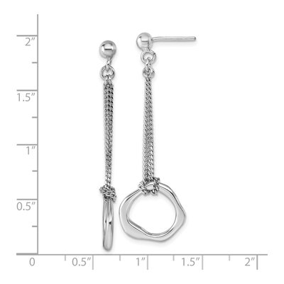 Sterling Silver Abstract Dangle Earrings – view 4