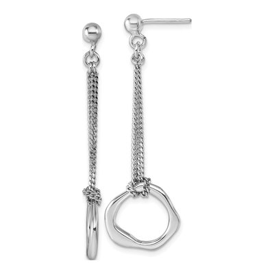 Sterling Silver Abstract Dangle Earrings