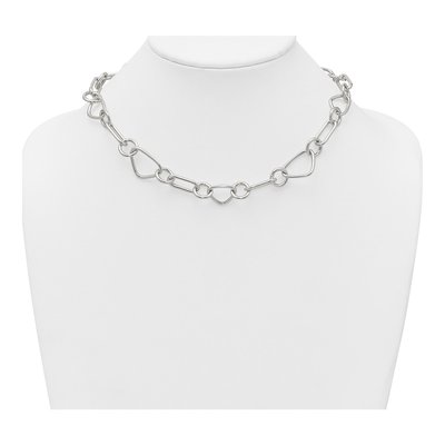 Sterling Silver 16.5mm Triangle Round Oval Link Chain – view 4