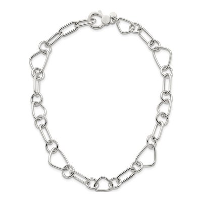 Sterling Silver 16.5mm Triangle Round Oval Link Chain – view 5
