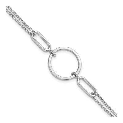 Sterling Silver 2mm Circle Link Chain Bracelet