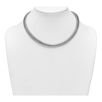 Sterling Silver Omega Necklace – view 3