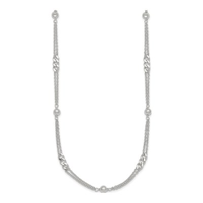 Sterling Silver Double-Strand Beaded Necklace – view 3