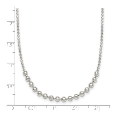 Sterling Silver Beaded Necklace – view 6
