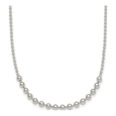 Sterling Silver Beaded Necklace
