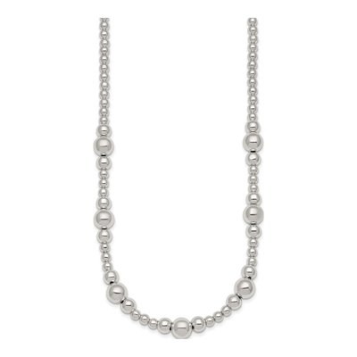 Sterling Silver Beaded Ball Necklace – view 3