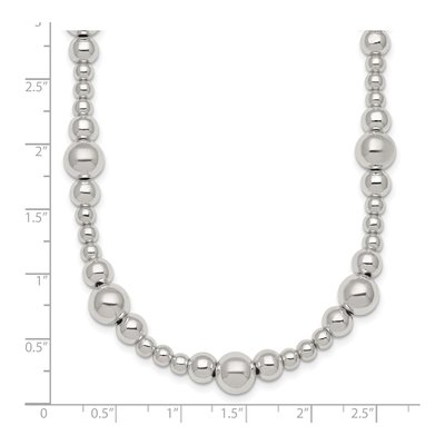 Sterling Silver Beaded Ball Necklace – view 6