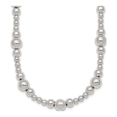 Sterling Silver Beaded Ball Necklace