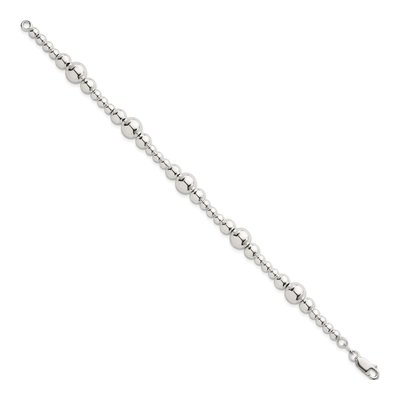 Sterling Silver Beaded Bracelet – view 3
