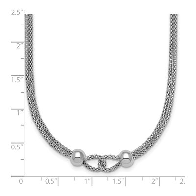 Sterling Silver Double Strand Mesh Necklace – view 6