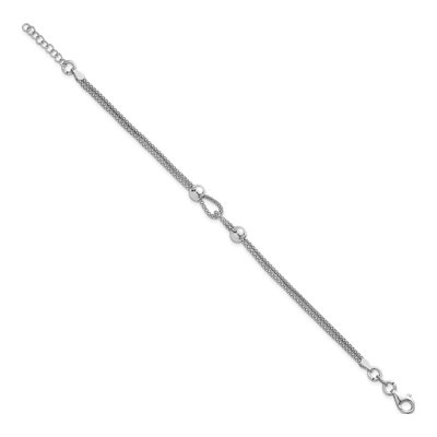 Sterling Silver 1.7mm Double Mesh Chain Bracelet – view 3