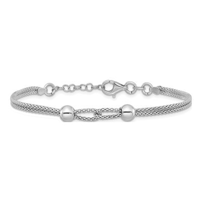 Sterling Silver 1.7mm Double Mesh Chain Bracelet – view 4