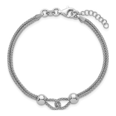 Sterling Silver 1.7mm Double Mesh Chain Bracelet – view 5