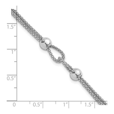 Sterling Silver 1.7mm Double Mesh Chain Bracelet – view 6