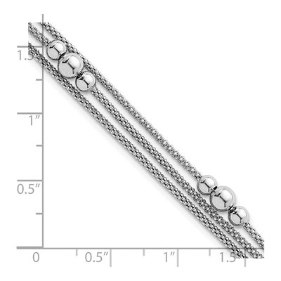 Sterling Silver 1.6mm Triple Strand Mesh Chain Bracelet – view 6