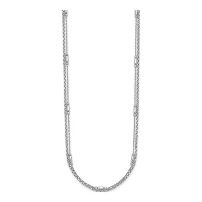 Sterling Silver 2-Strand Cable Necklace – view 3