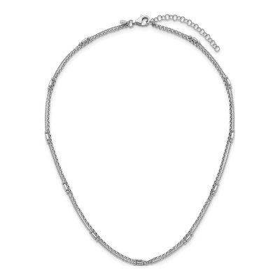 Sterling Silver 2-Strand Cable Necklace – view 5