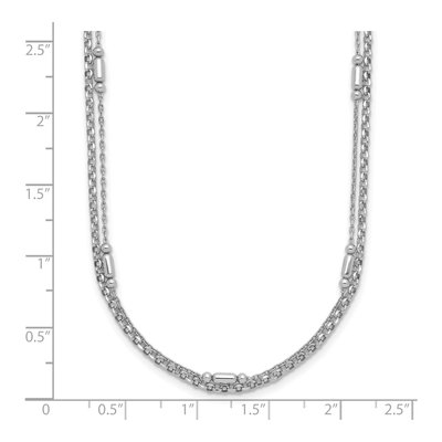 Sterling Silver 2-Strand Cable Necklace – view 6