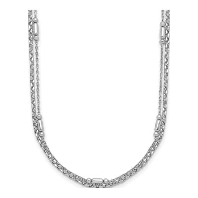Sterling Silver 2-Strand Cable Necklace