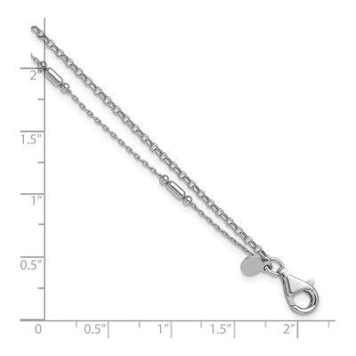 Sterling Silver 2-Strand Beaded Bracelet – view 6