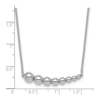 Sterling Silver Graduated Beaded Necklace – view 6