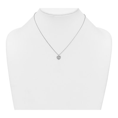 Sterling Silver CZ Heart Necklace – view 4