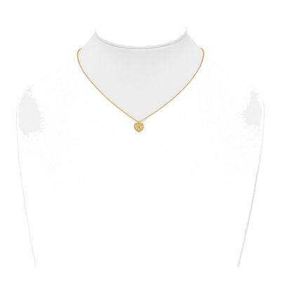 Gold-Plated Sterling Silver CZ Heart Necklace – view 4