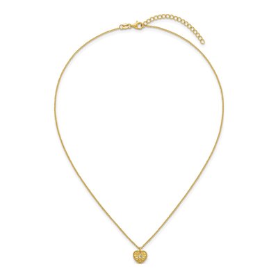 Gold-Plated Sterling Silver CZ Heart Necklace – view 5
