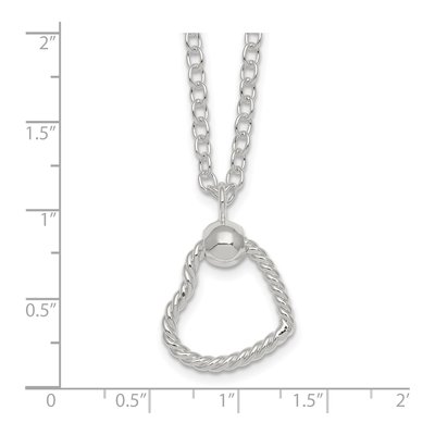 Sterling Silver Twisted Heart Cable Necklace – view 6
